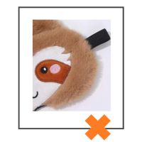 Slaapmasker vos bruin